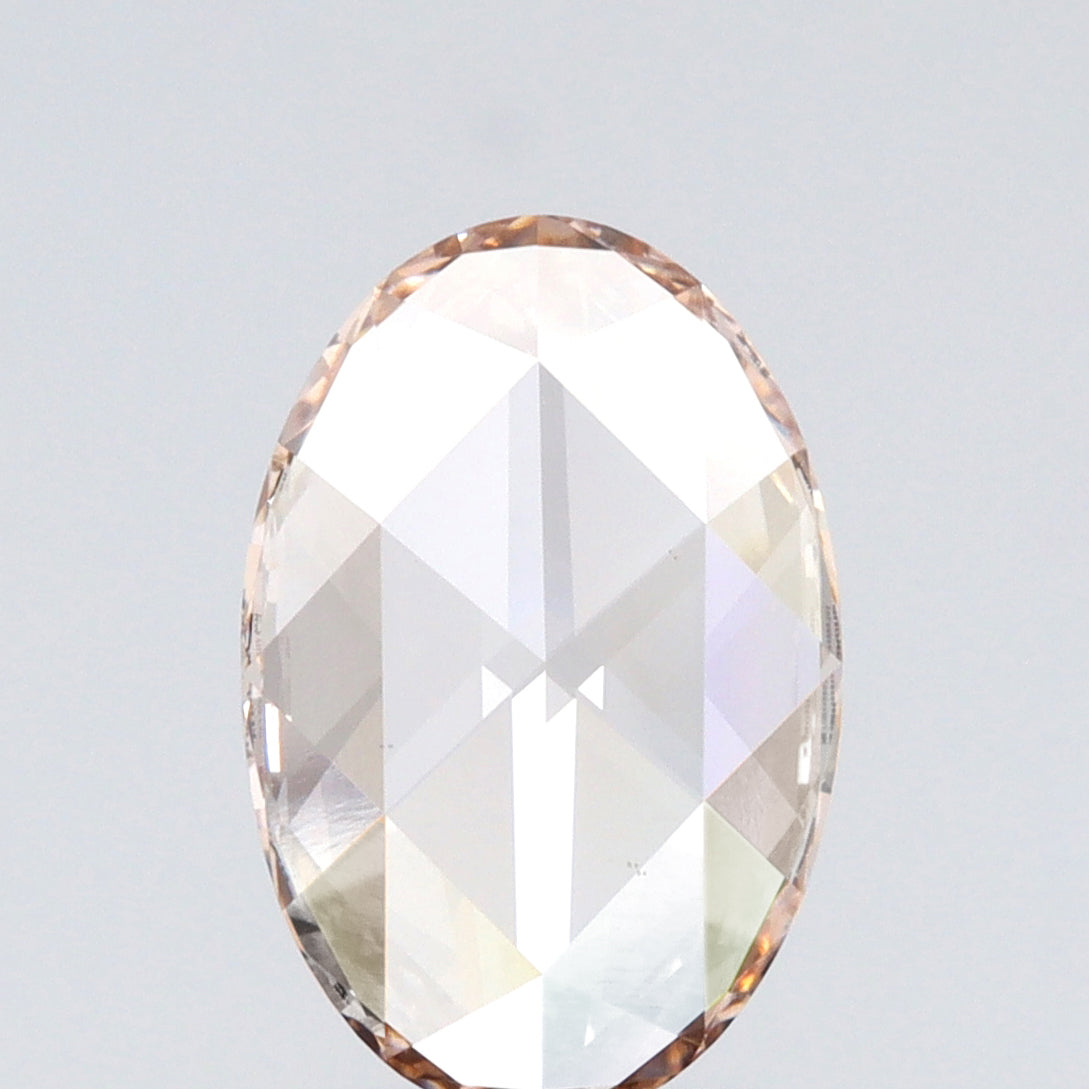 1.71ct | O-P/VS1 Champagne Oval Shape Rose Cut Lab Diamond (IGI)-LITHOS Diamond