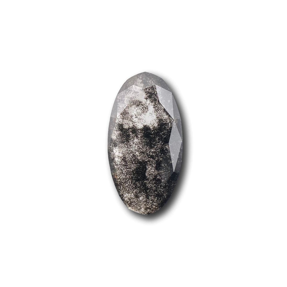 1.83ct | Salt & Pepper Oval Shape Rose Cut Lab Diamond