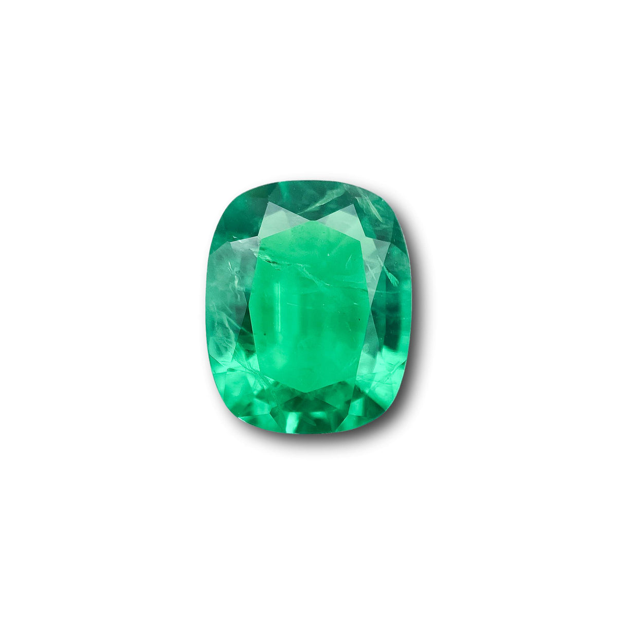 3.53ct | Brilliant Cut Cushion Shape Lab Emerald