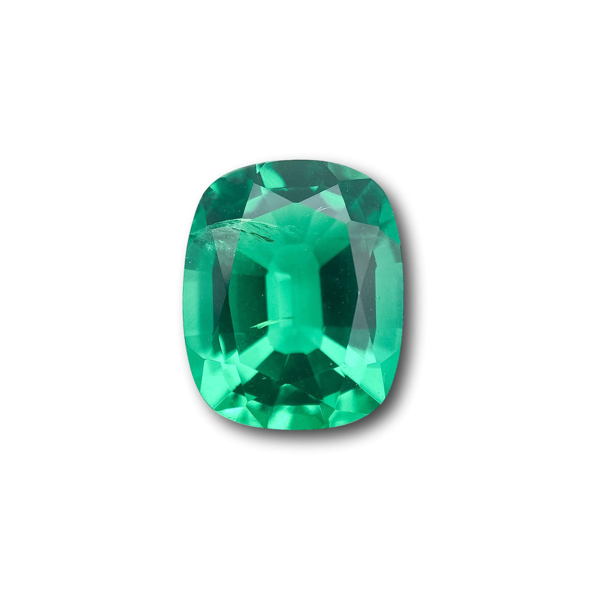 3.98ct | Brilliant Cut Cushion Shape Lab Emerald