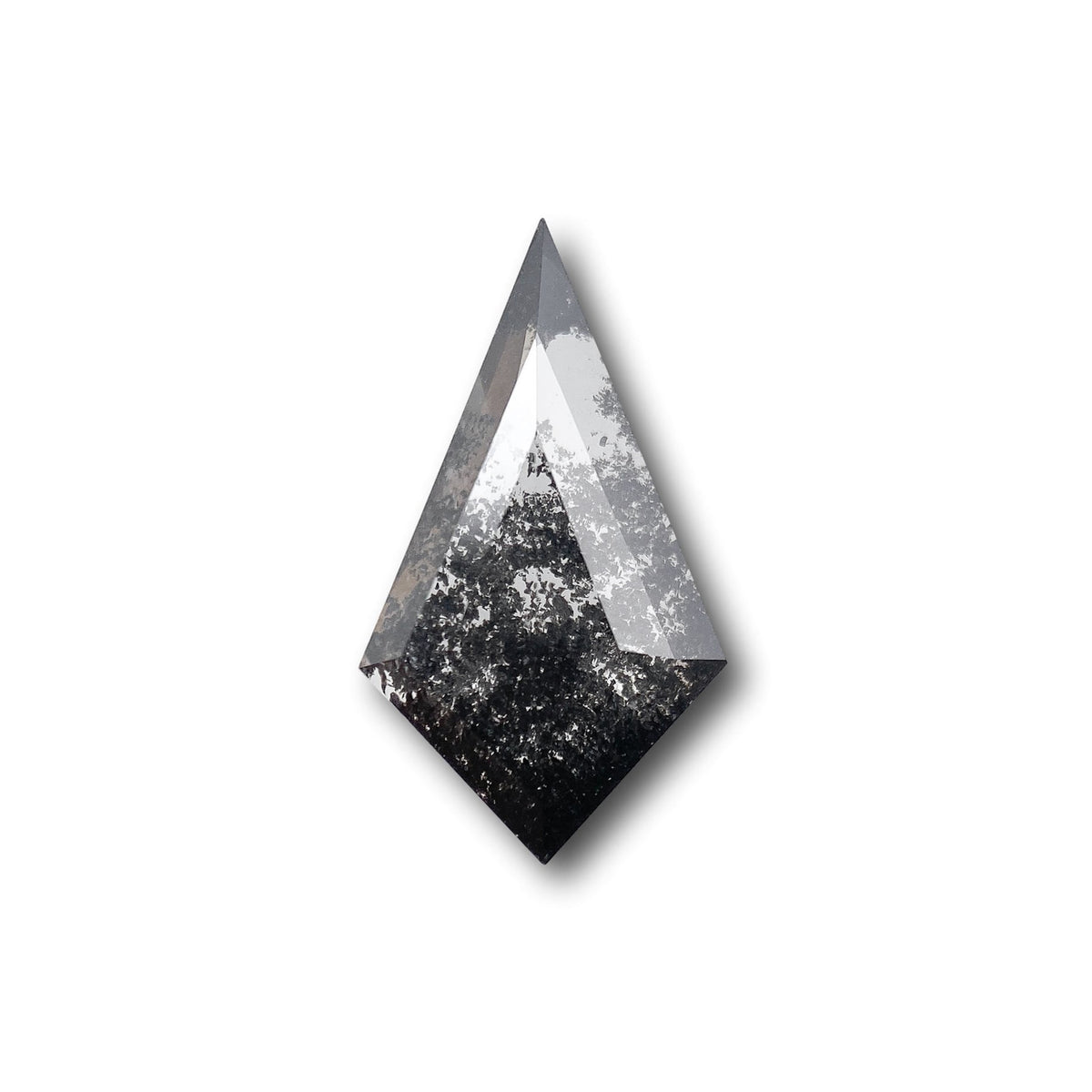 1.66ct | Salt & Pepper Kite Shape Rose Cut Lab Diamond