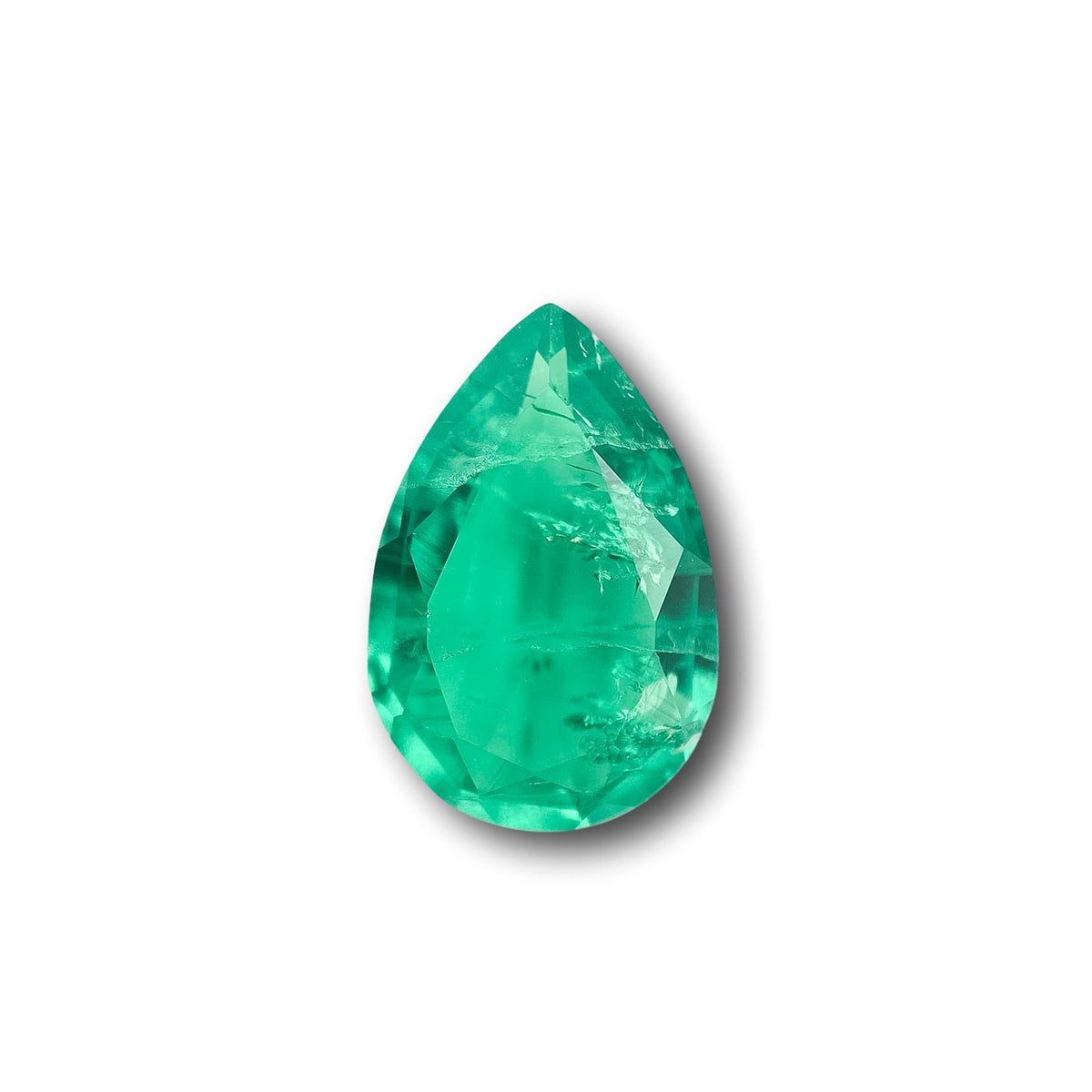 2.98ct | Brilliant Cut Pear Shape Lab Emerald