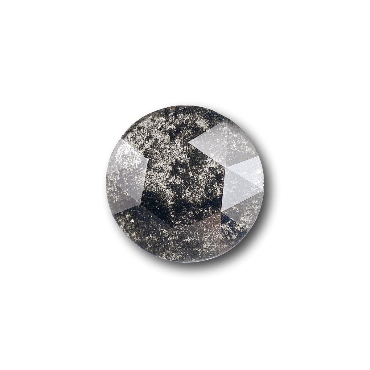 1.06ct | Salt & Pepper Round Shape Rose Cut Lab Diamond