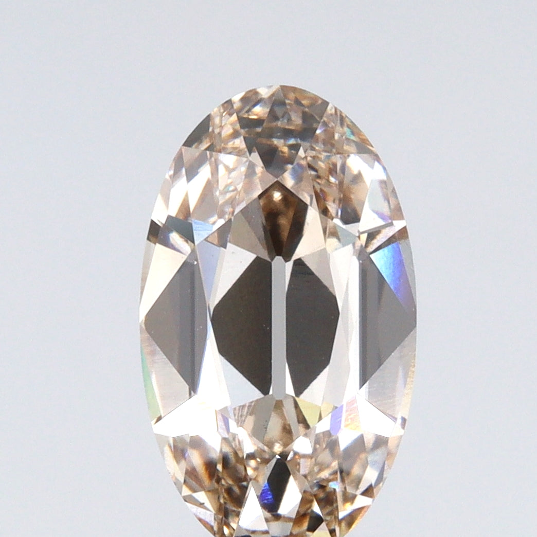2.50ct | N/VS1 Champagne Oval Shape Old Mine Cut Lab Diamond (IGI)