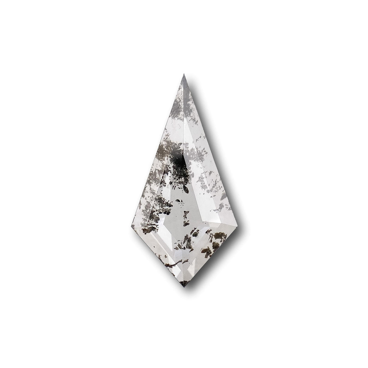 1.20ct | Salt & Pepper Kite Shape Rose Cut Lab Diamond
