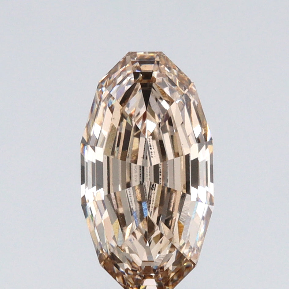 1.59ct | S-T/VS1 Champagne Oval Shape Step Cut Lab Diamond (IGI)-LITHOS Diamond