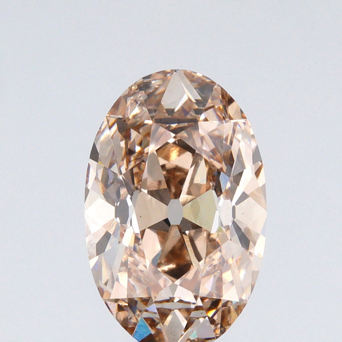 3.19ct | O-P/VS1 Champagne Oval Shape Old Mine Cut Lab Diamond (IGI)-LITHOS Diamond