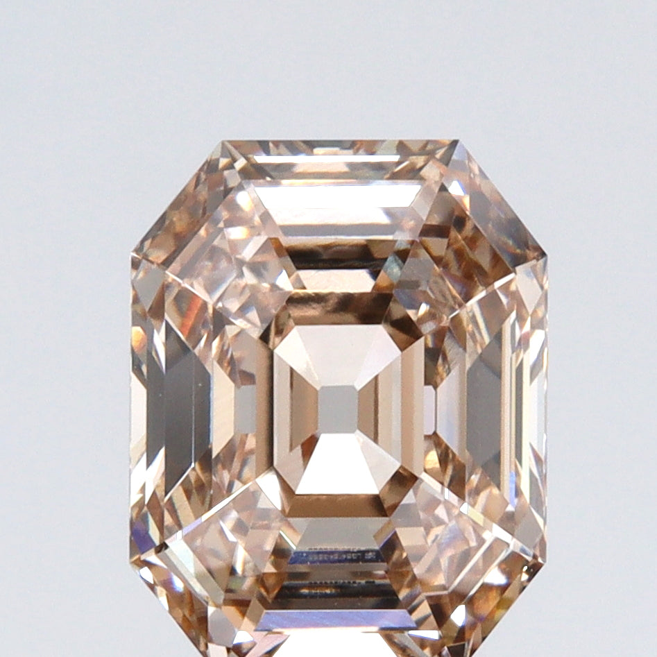 3.07ct | Q-R/VVS2 Champagne Octagon Shape Step Cut Lab Diamond (IGI)-LITHOS Diamond
