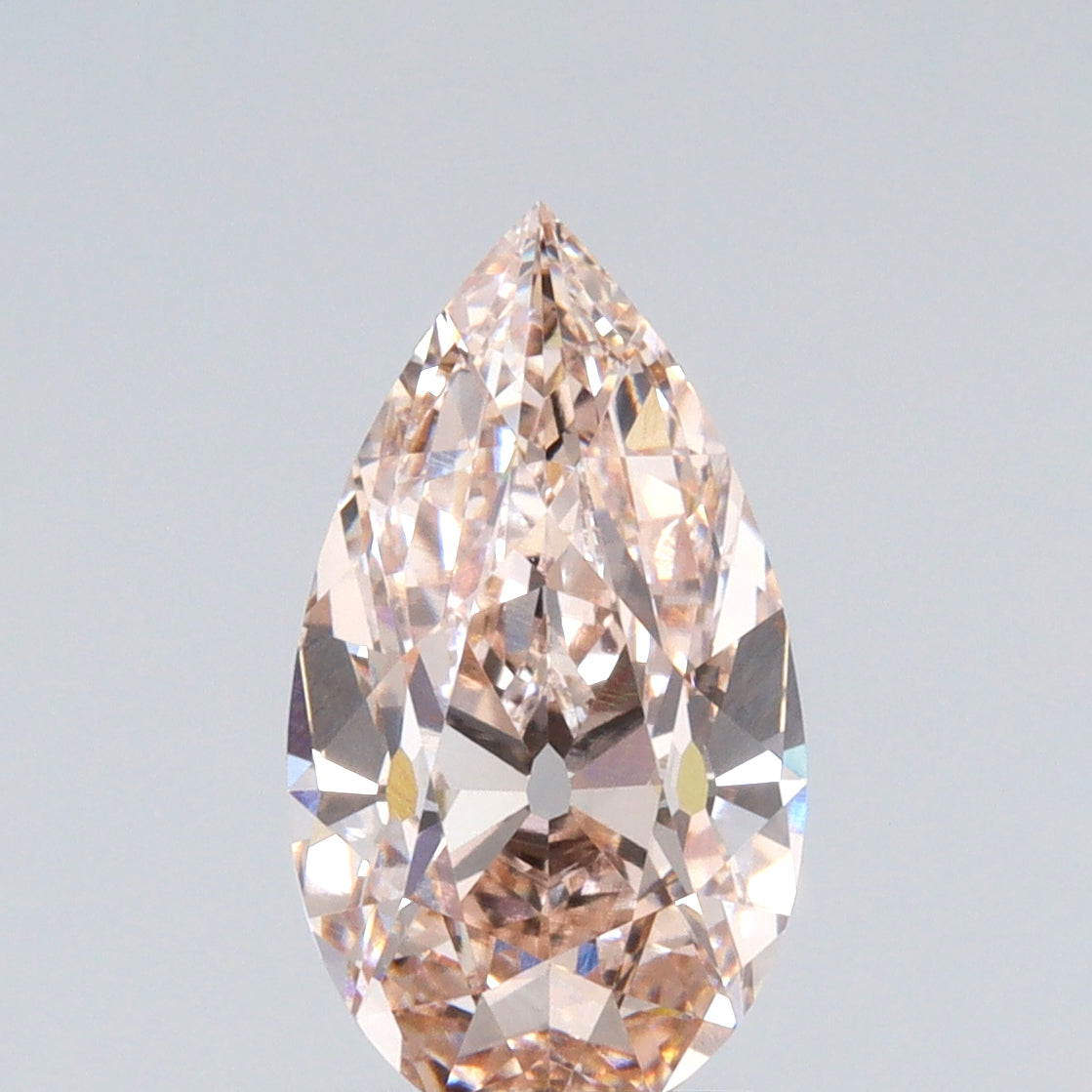 2.13ct | O-P/VVS2 ChampagnePear Shape Old Mine Cut Lab Diamond (IGI)-LITHOS Diamond