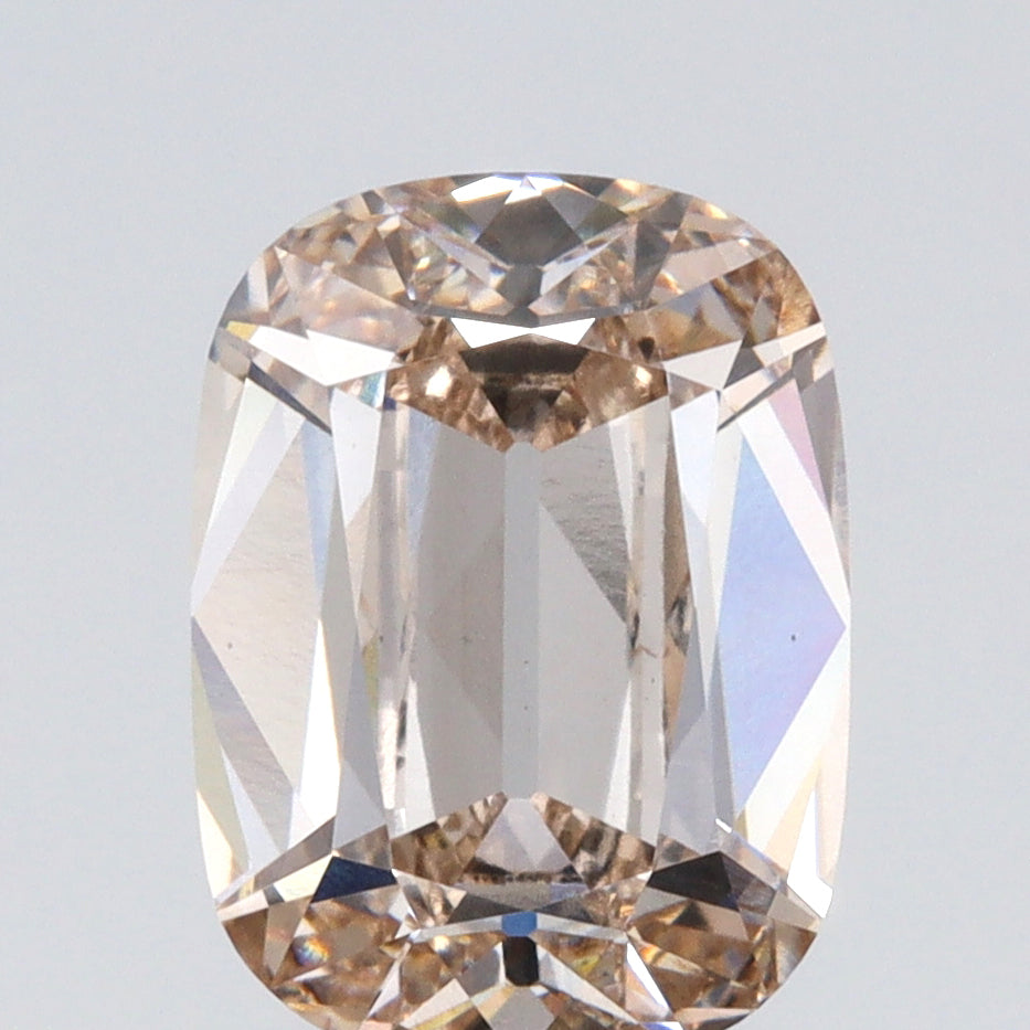 2.60ct | M/VS2 Champagne Cushion Shape Old Mine Cut Lab Diamond (IGI)