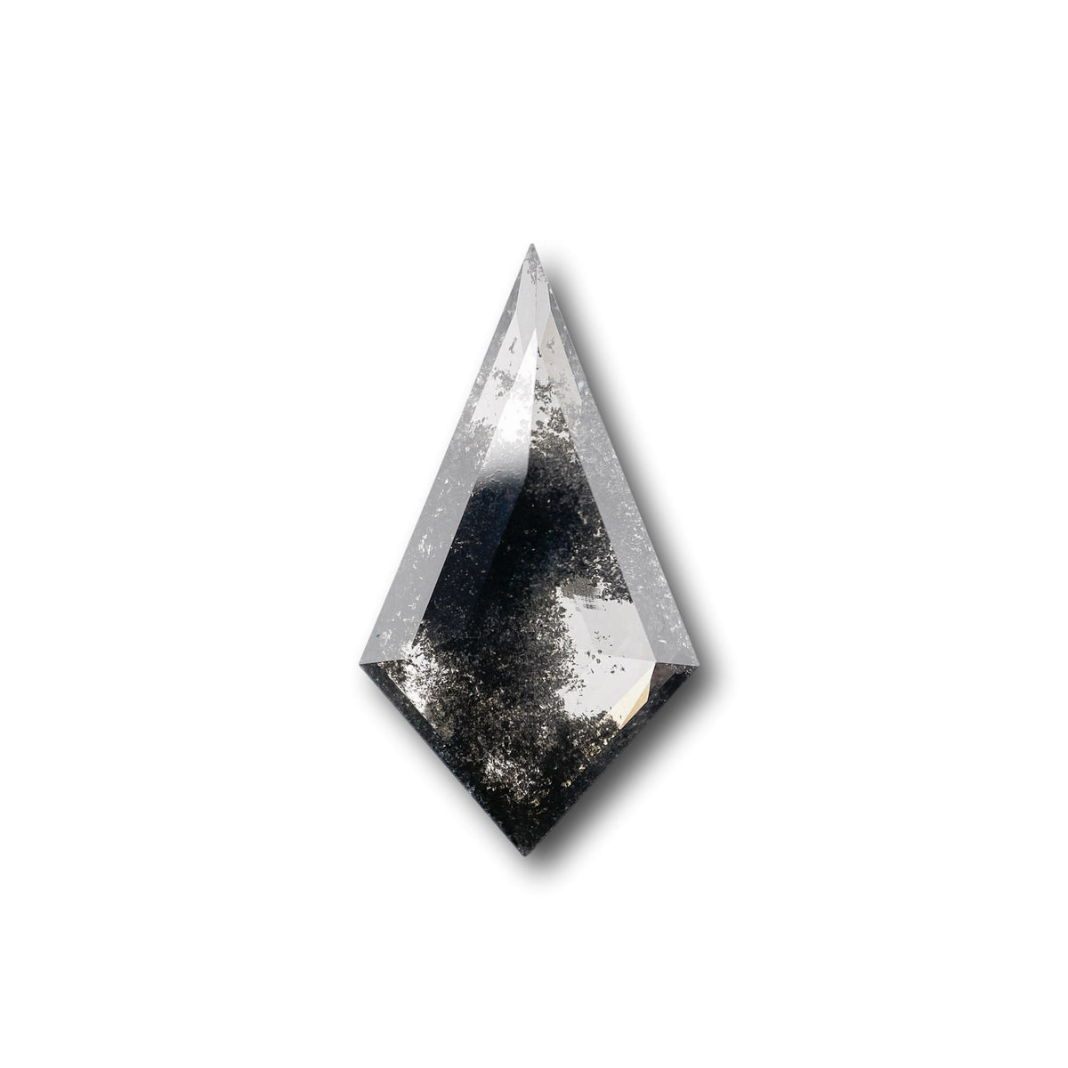 2.35ct | Salt &amp; Pepper Kite Shape Step Cut Lab Diamond