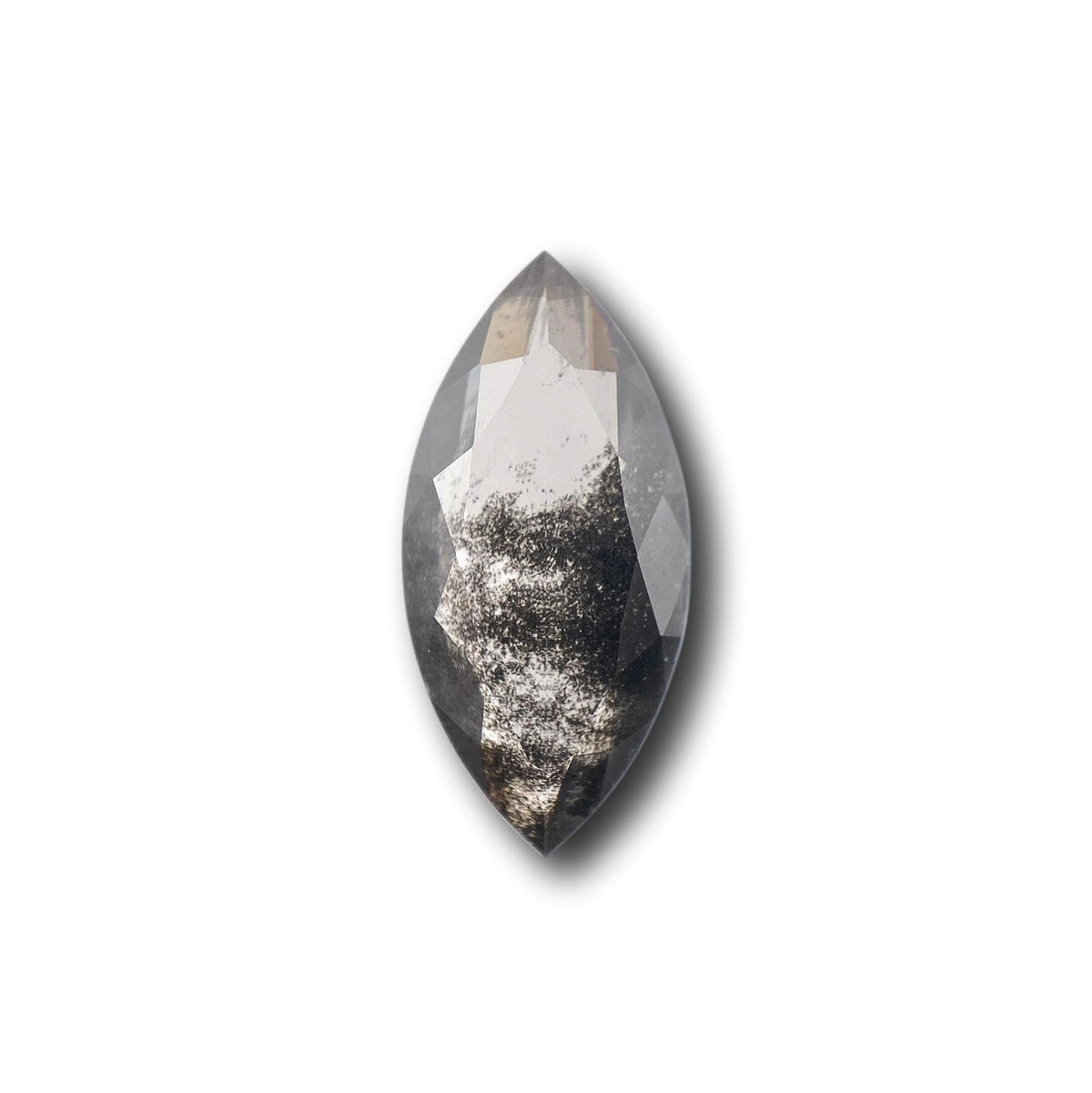 2.43ct | Salt & Pepper Marquise Shape Rose Cut Lab Diamond