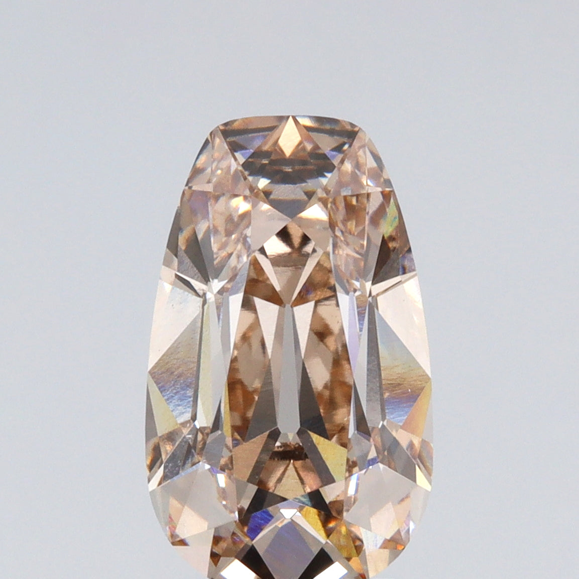3.12ct | S-T/VVS2 Champagne Tapered Cushion Shape Old Mine Cut Lab Diamond (IGI)-LITHOS Diamond