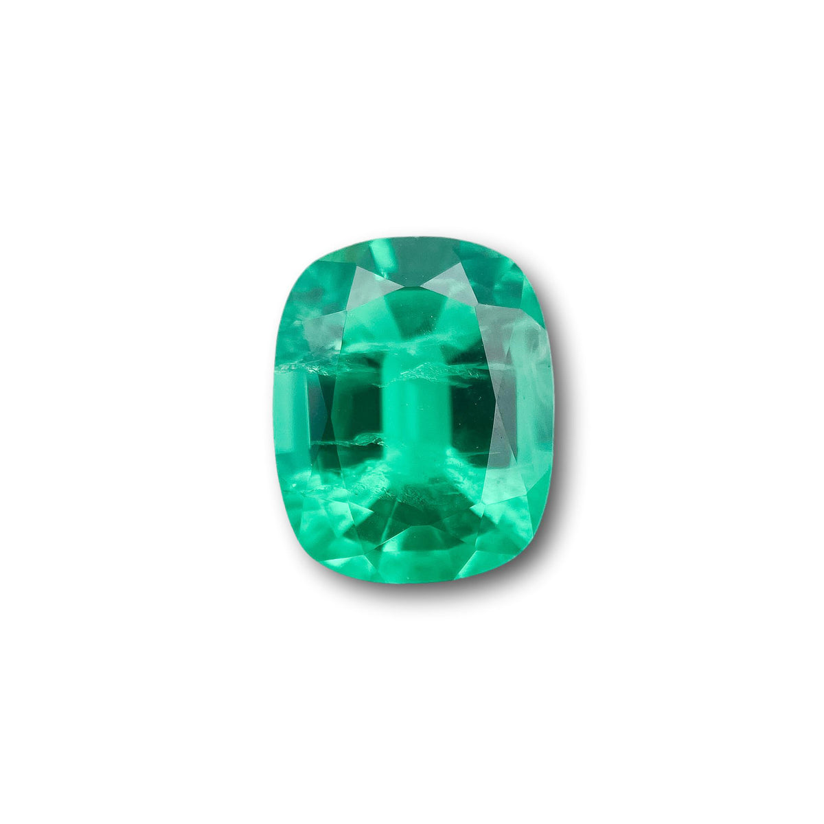 3.79ct | Brilliant Cut Cushion Shape Lab Emerald