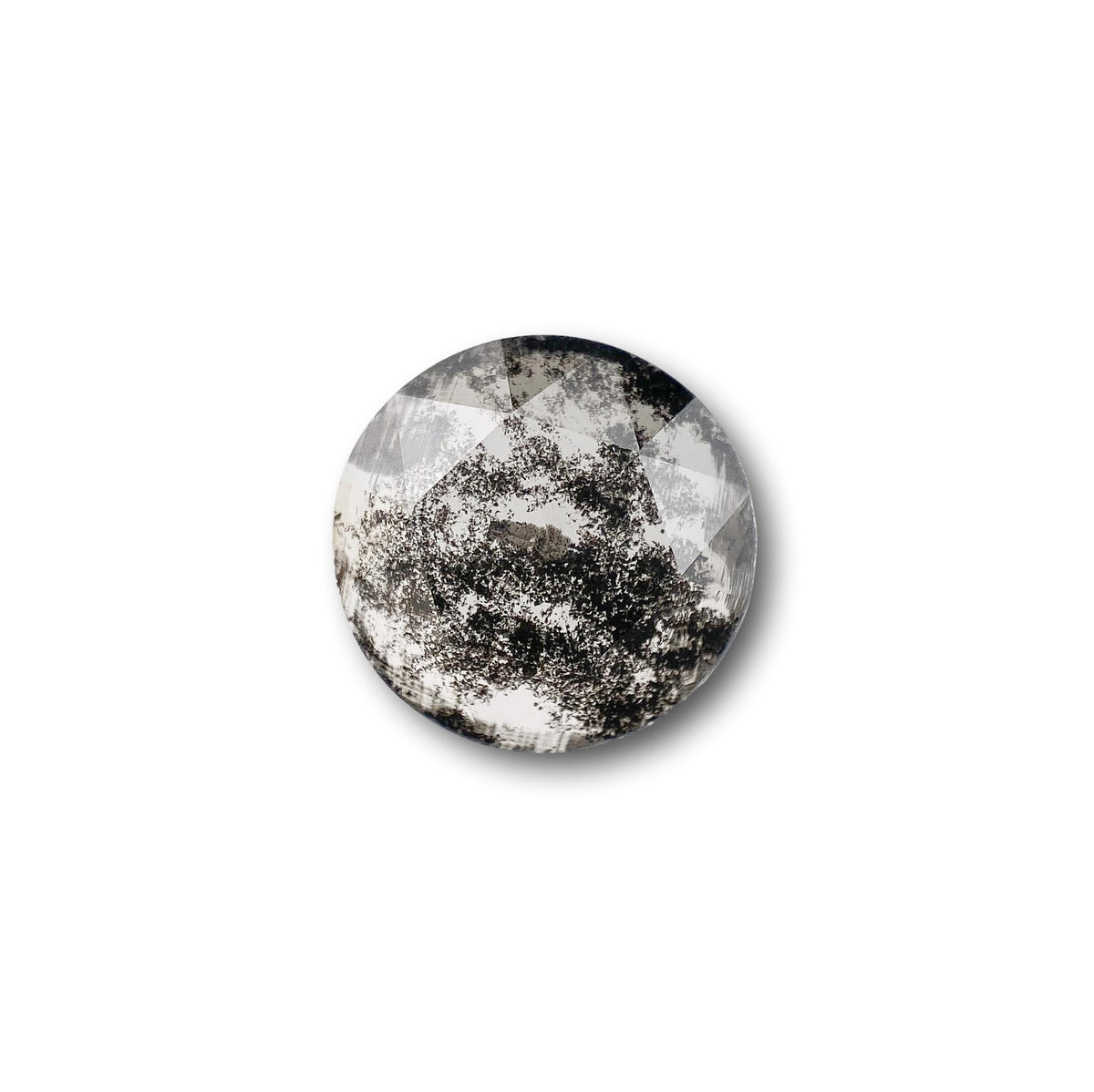 1.55ct | Salt & Pepper Round Shape Rose Cut Lab Diamond