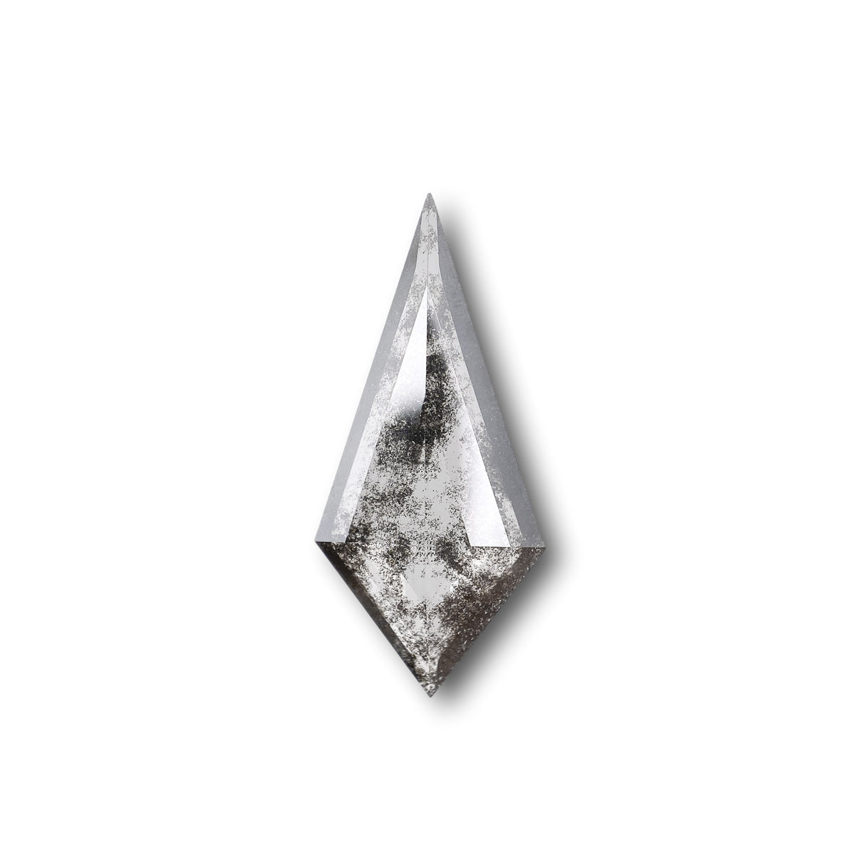 1.66ct | Salt &amp; Pepper Kite Shape Step Cut Lab Diamond