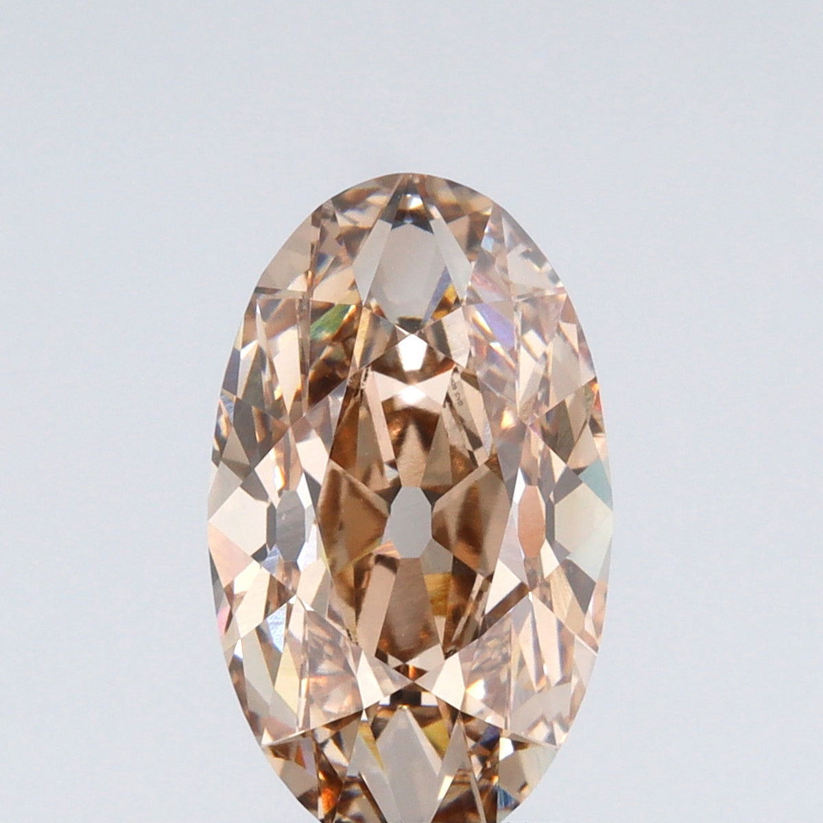 3.25ct | Light Brown/VVS2 Champagne Oval Shape Old Mine Cut Lab Diamond (IGI)-LITHOS Diamond