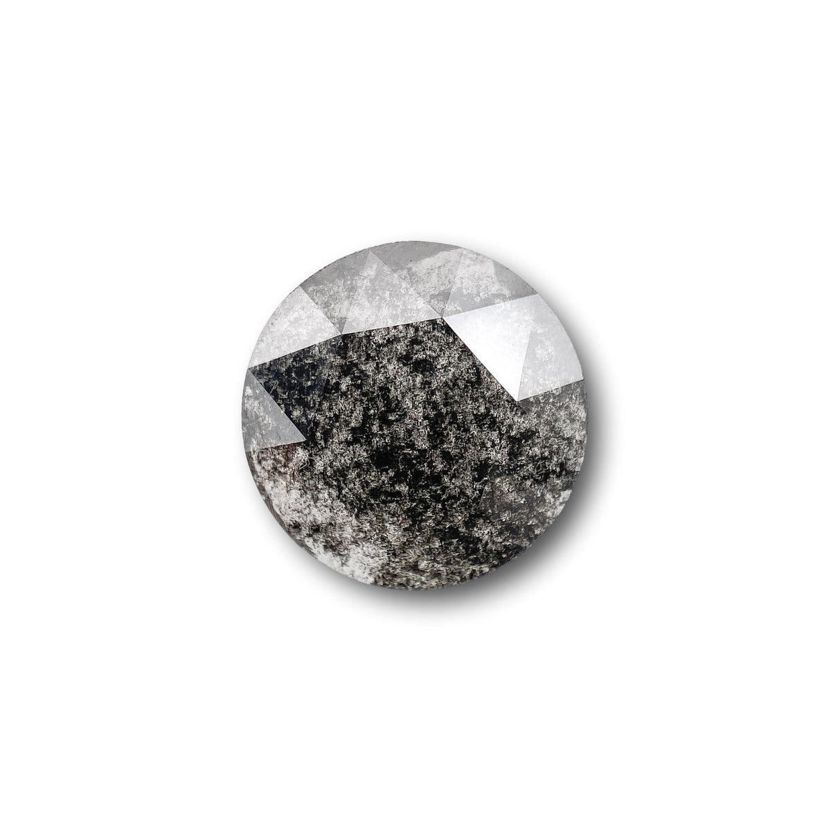 1.39ct | Salt & Pepper Round Shape Rose Cut Lab Diamond