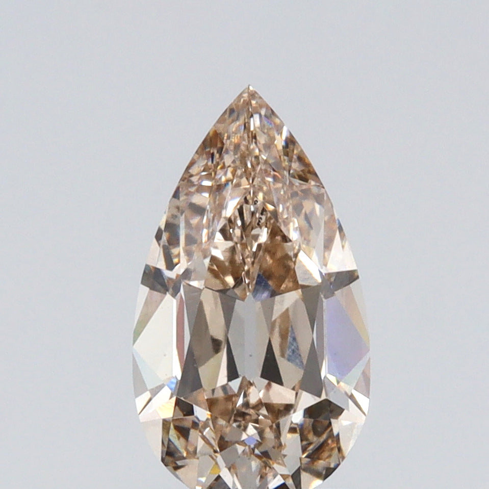 1.54ct | M/VS1 Champagne Pear Shape Old Mine Cut Lab Diamond (IGI)-LITHOS Diamond