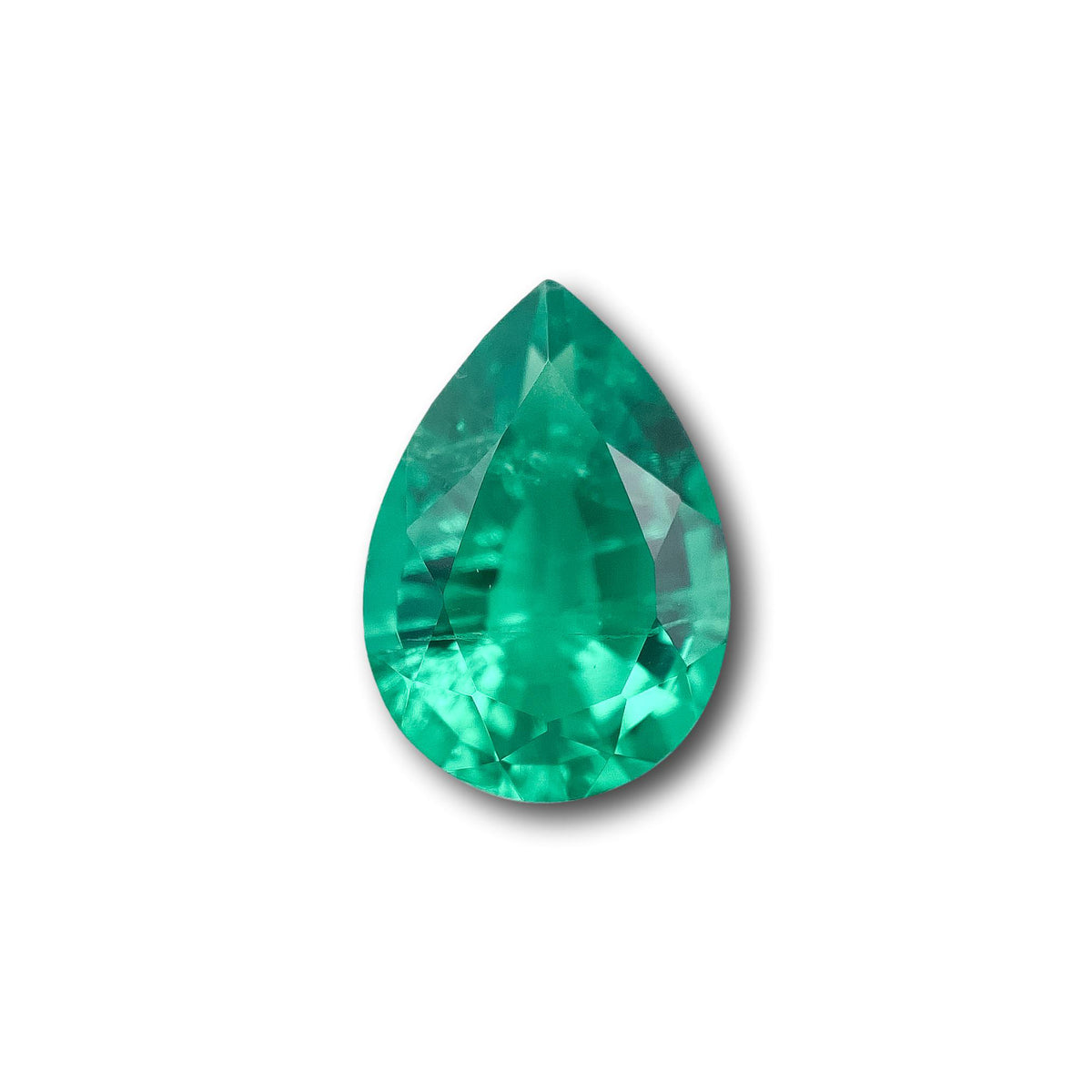 2.00ct | Brilliant Cut Pear Shape Lab Emerald