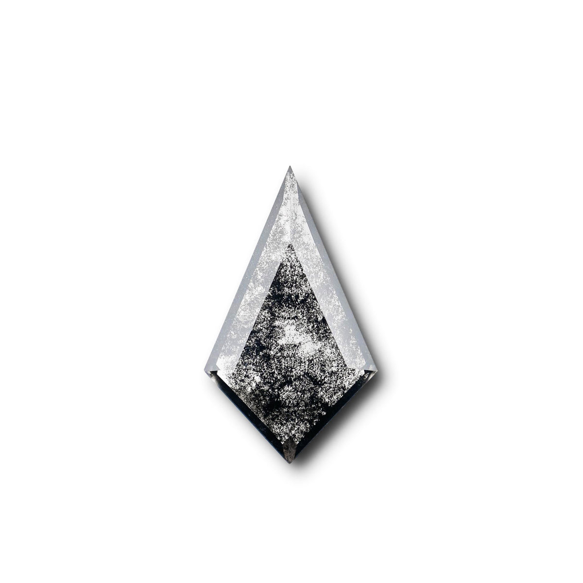 1.80ct | Salt &amp; Pepper Kite Shape Step Cut Lab Diamond