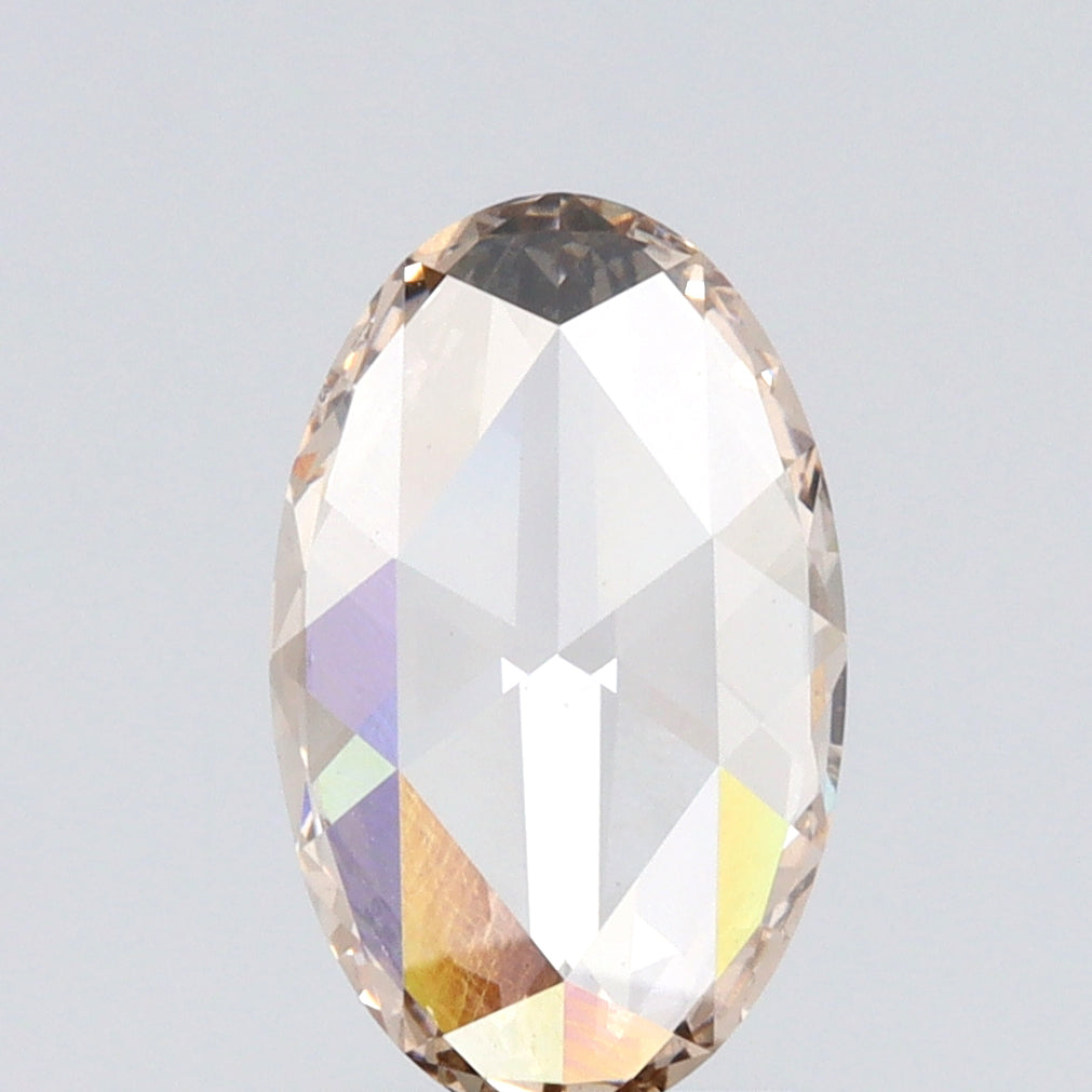 1.25ct | Light Brown/VS1 Oval Shape Rose Cut Lab Diamond (IGI)-LITHOS Diamond