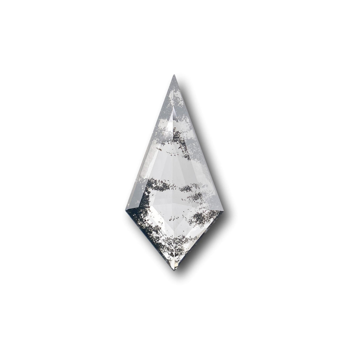 1.41ct | Salt &amp; Pepper Kite Shape Step Cut Lab Diamond