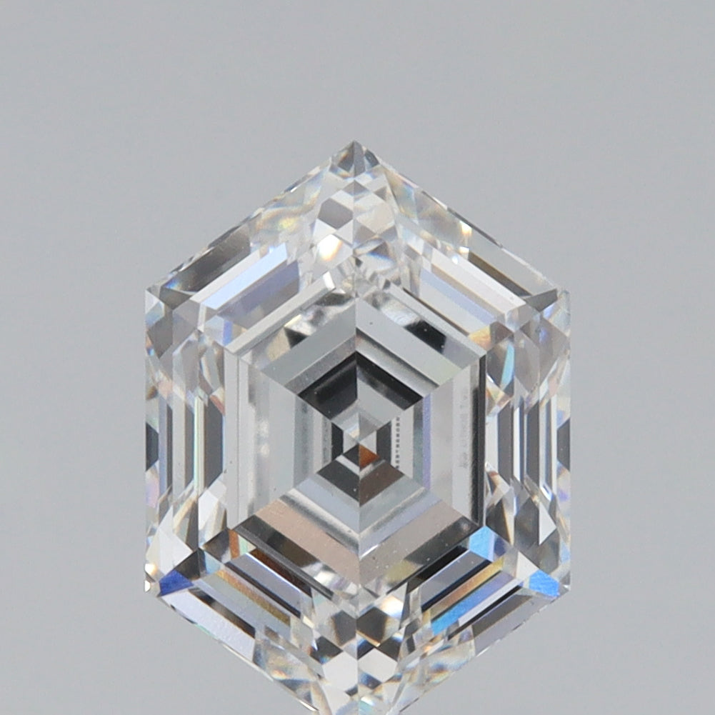 2.80ct | F/VS1 Hexagon Shape Step Cut Lab Diamond (IGI)-LITHOS Diamond