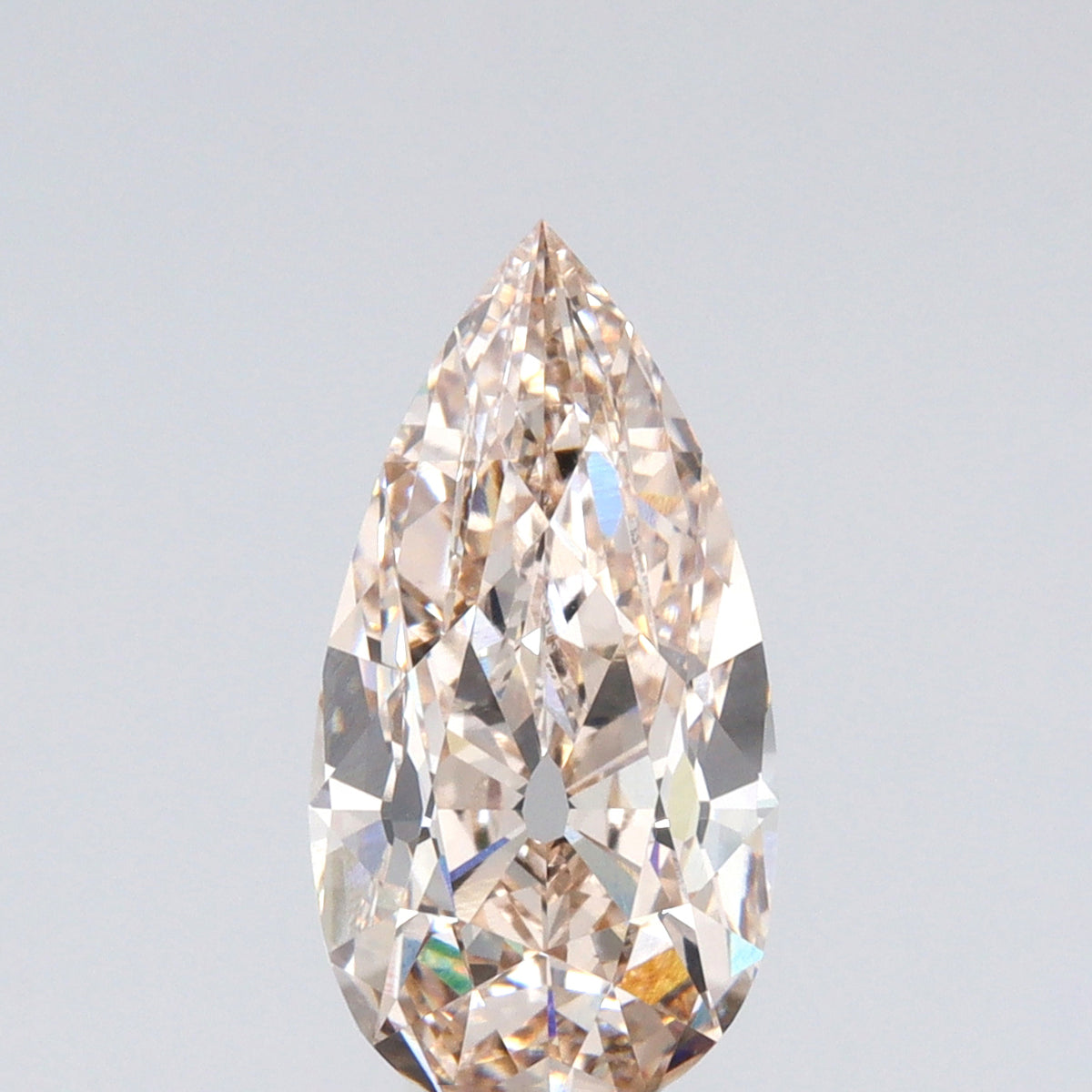 2.35ct | L/VVS2 Champagne Pear Shape Old Mine Cut Lab Diamond (IGI)-LITHOS Diamond