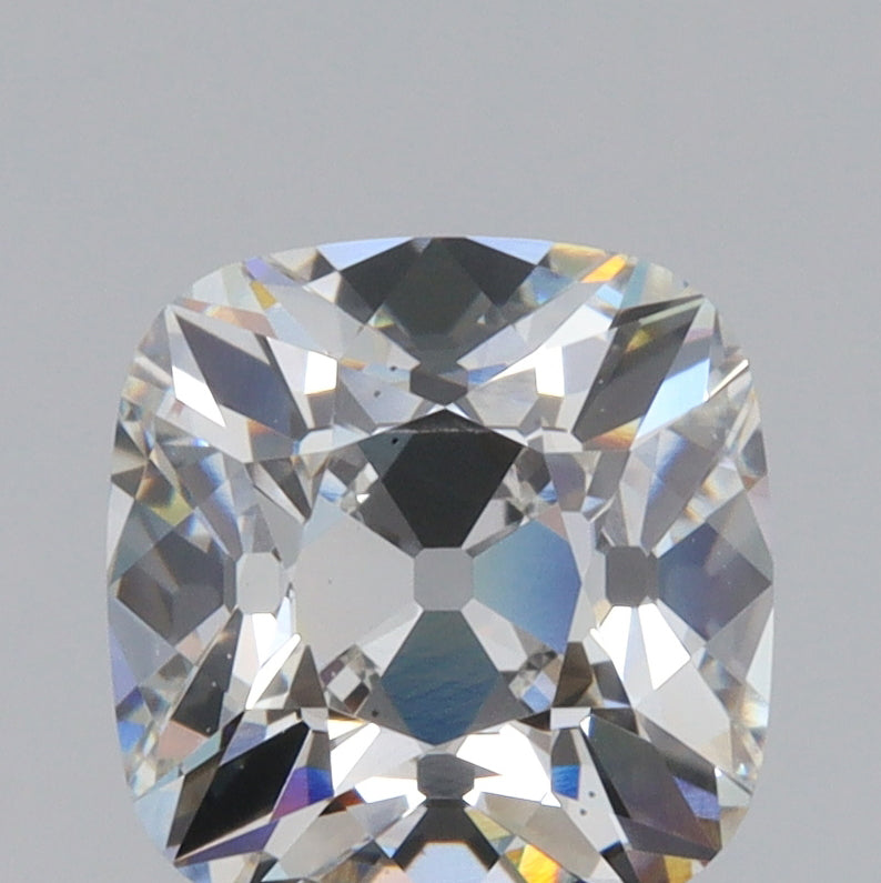 2.09ct | F/VS1 Cushion Shape Old Mine Cut Lab Diamond (IGI)-LITHOS Diamond