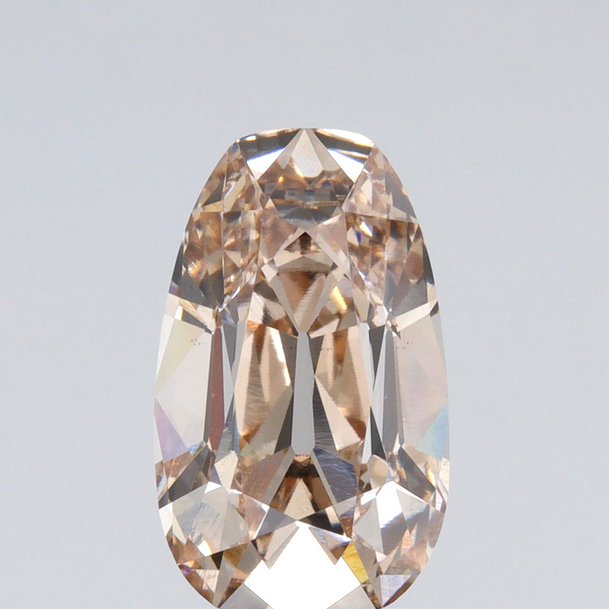 3.32ct | N/VS1 Champagne Tapered Cushion Shape Old Mine Cut Lab Diamond (IGI)-LITHOS Diamond