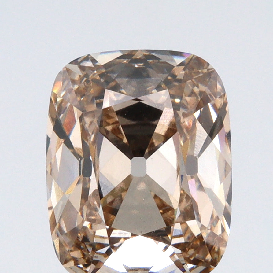 2.68ct | O-P/VS1 Champagne Cushion Shape Old Mine Cut Lab Diamond (IGI)