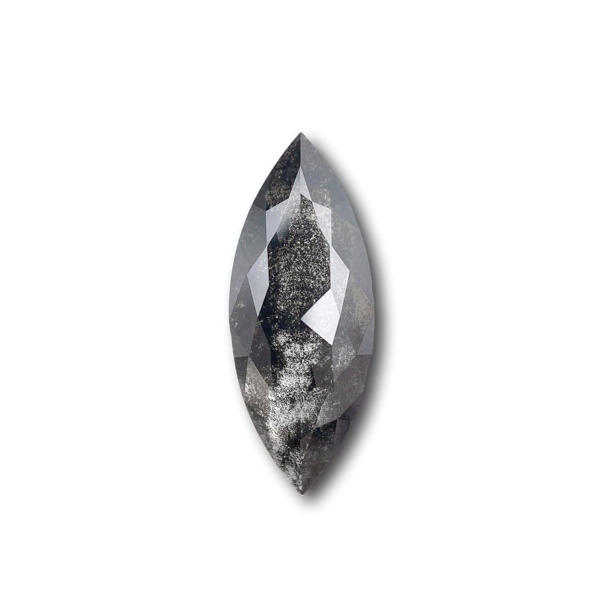 1.62ct | Salt & Pepper Marquise Shape Rose Cut Lab Diamond