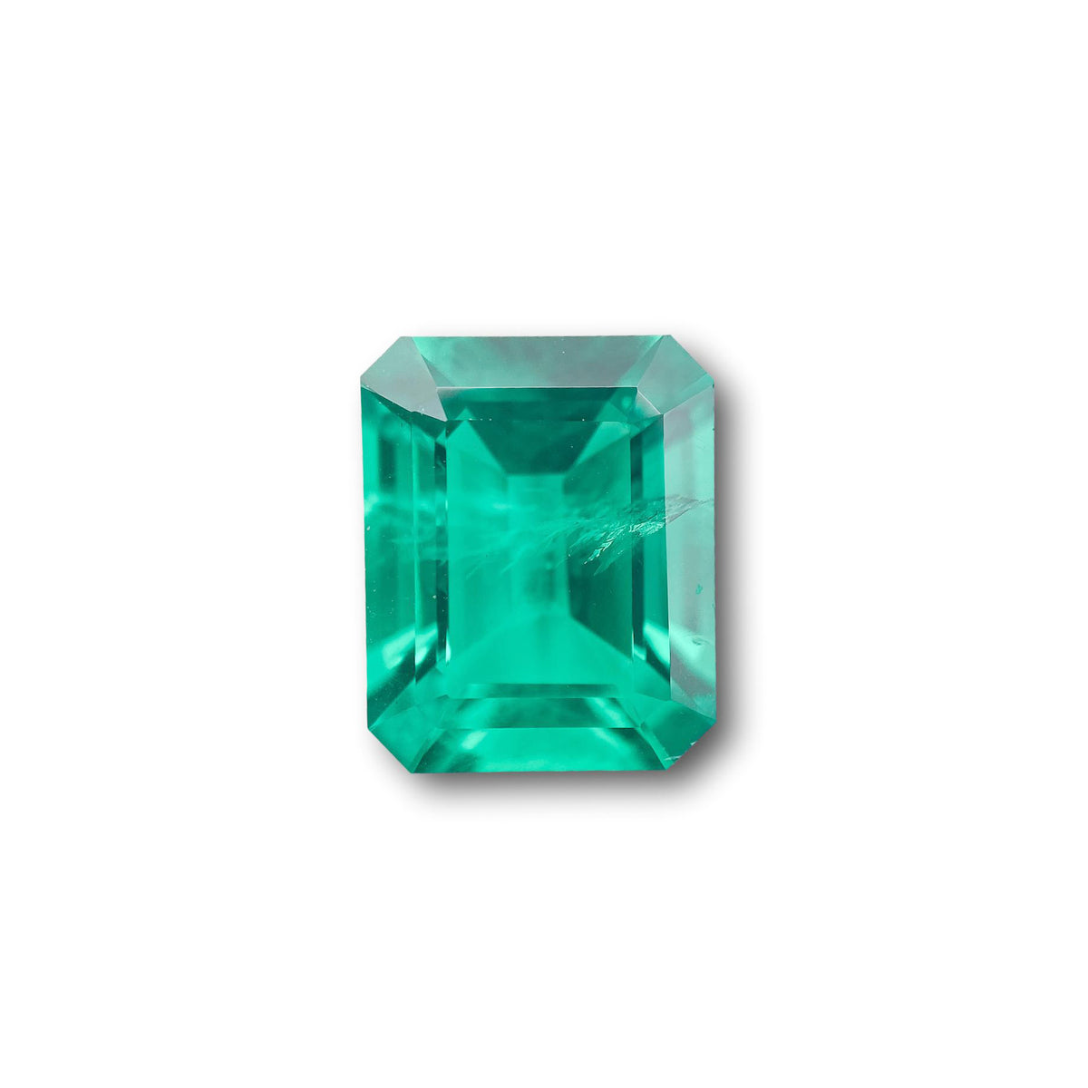 4.11ct | Step Cut Emerald Shape Lab Emerald