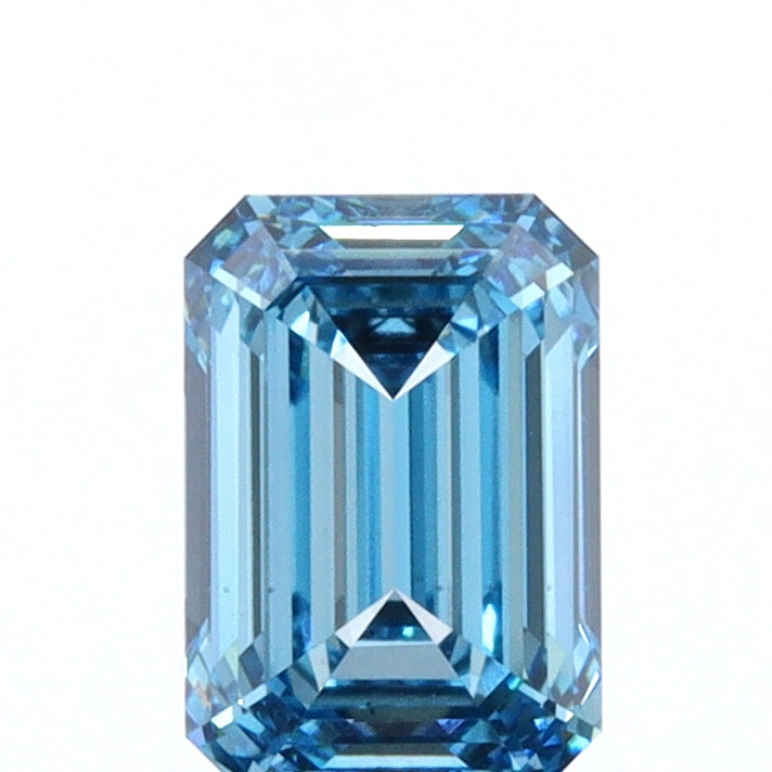 1.17ct | Fancy Vivid Blue/VS1 Emerald Shape Step Cut Lab Diamond (IGI)-LITHOS Diamond