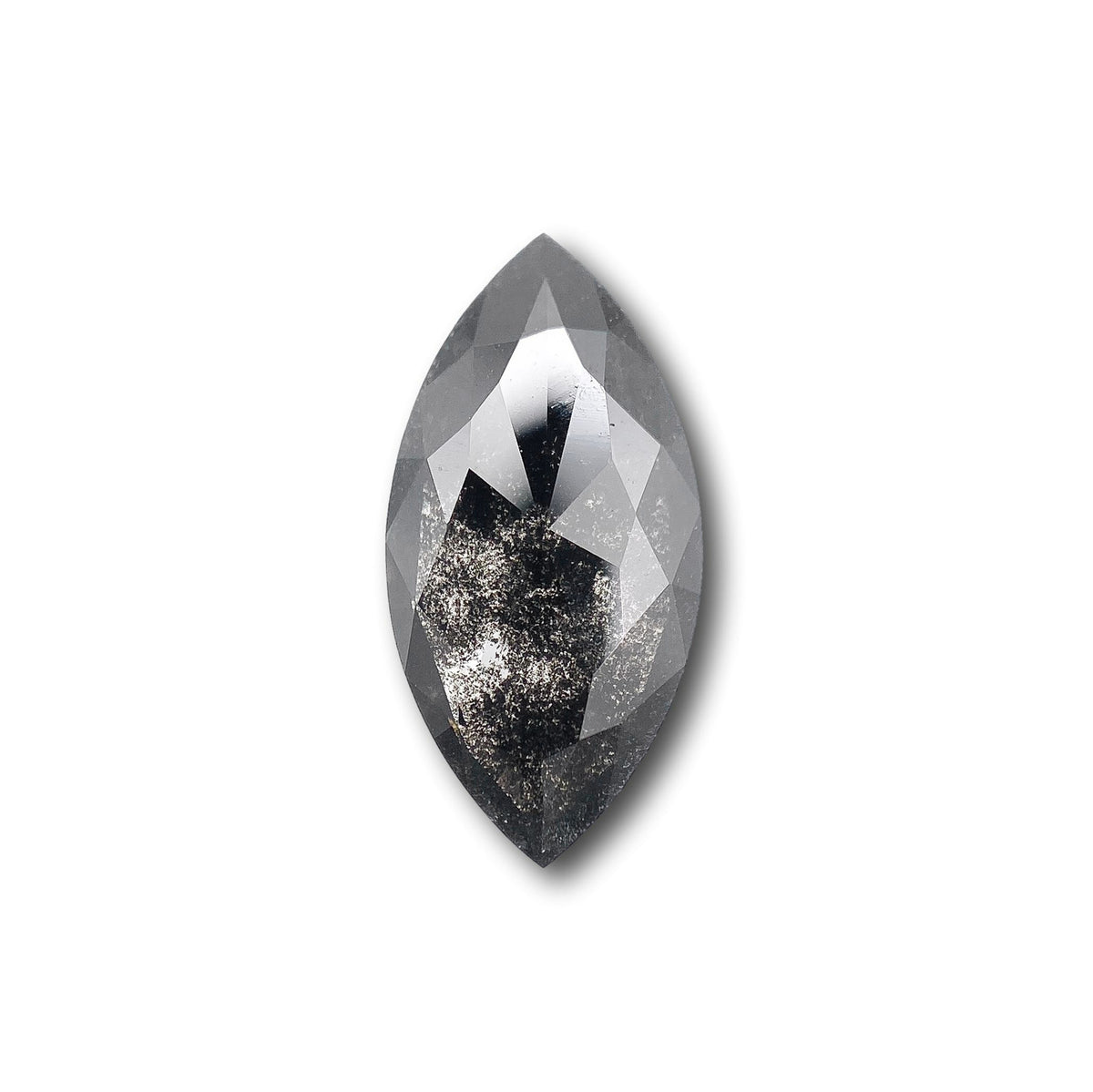 1.27ct | Salt & Pepper Marquise Shape Rose Cut Lab Diamond