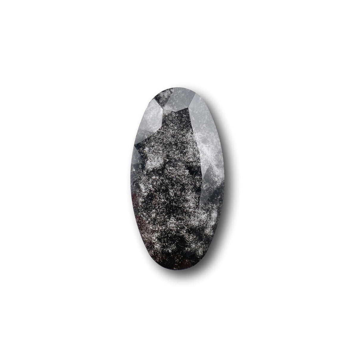 2.00ct | Salt & Pepper Oval Shape Rose Cut Lab Diamond