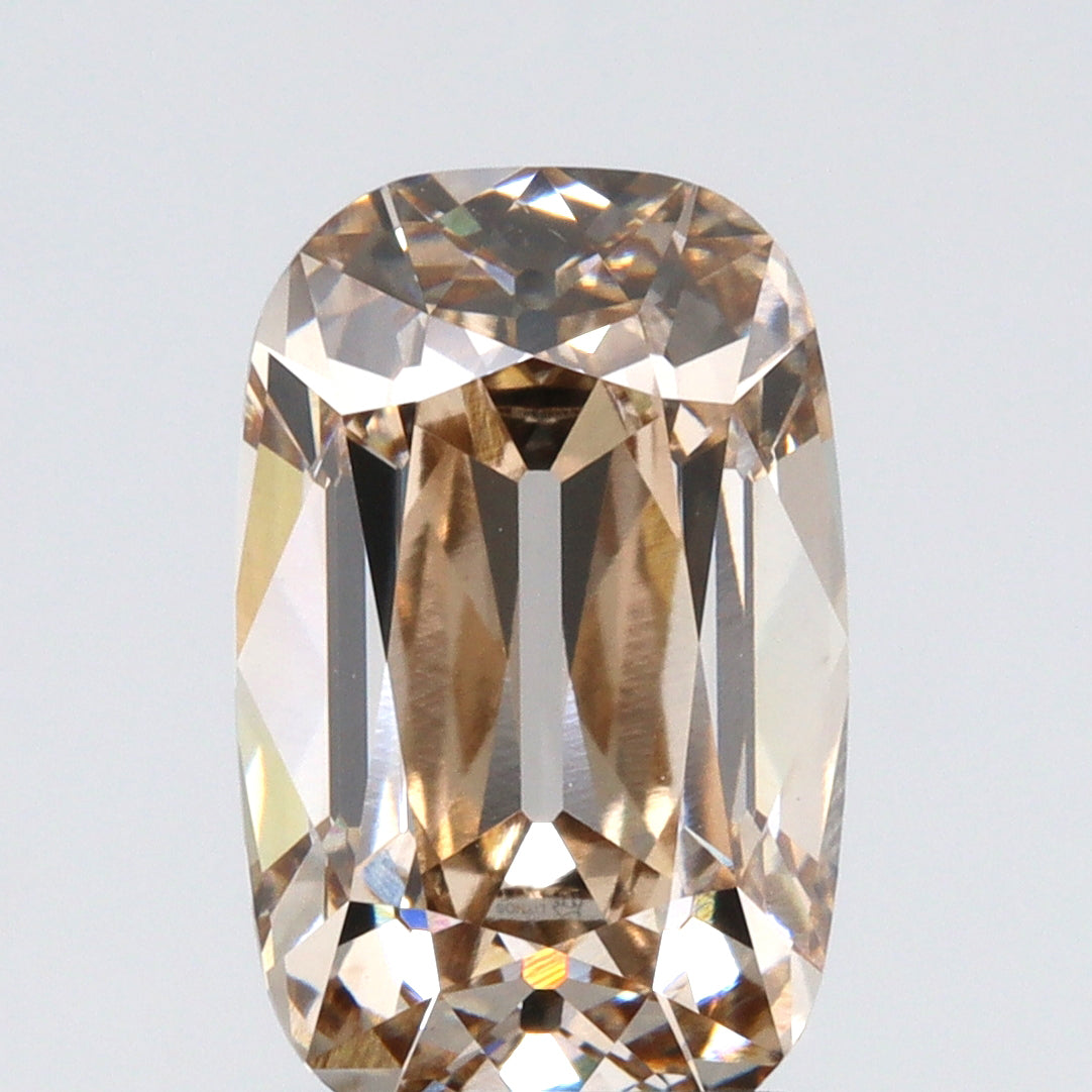 2.59ct | Light Brown/VS1 Cushion Shape Old Mine Cut Lab Diamond (IGI)-LITHOS Diamond