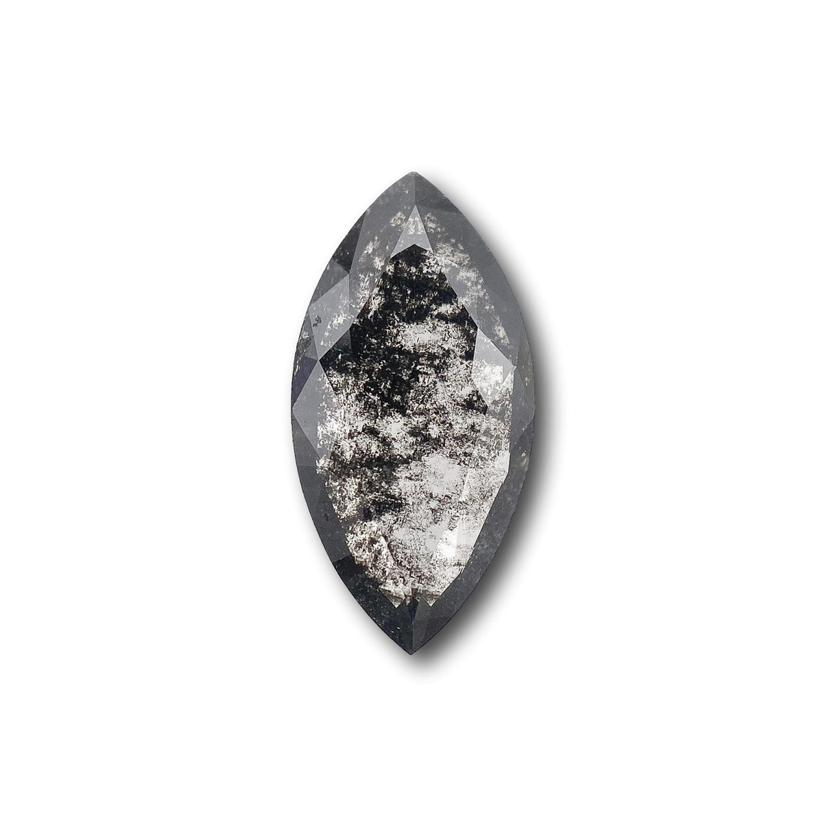 0.96ct | Salt & Pepper Marquise Shape Rose Cut Lab Diamond