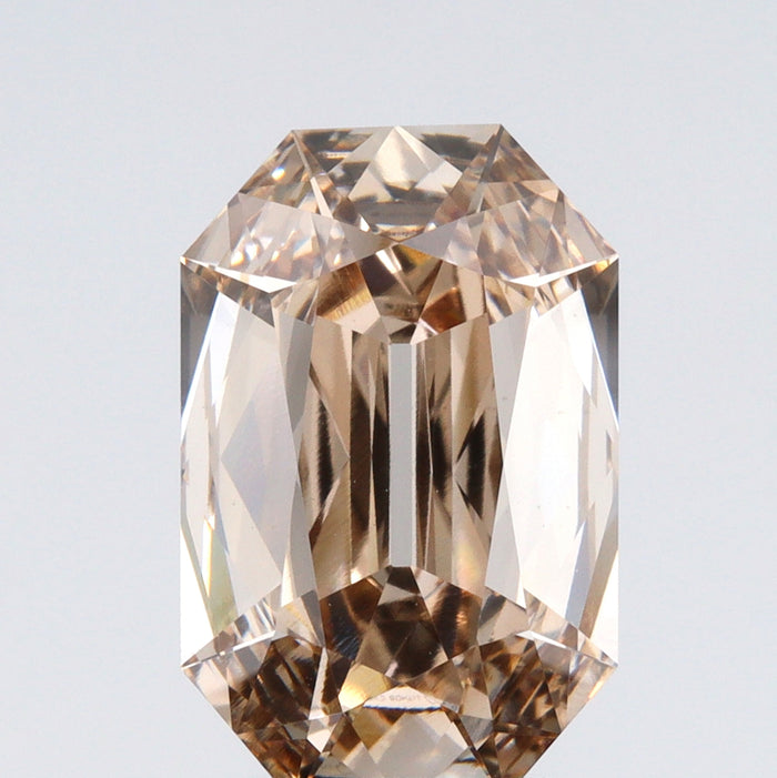 3.04ct | Fancy Light Brown/VS1 Champagne Antique Octagon Old Mine Cut Lab Diamond (IGI)