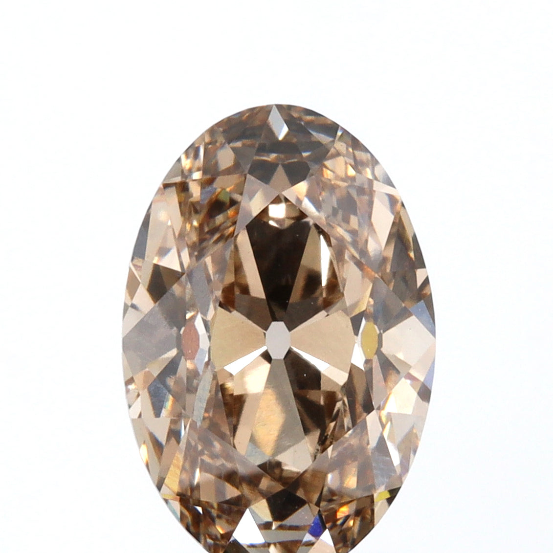 2.36ct | Fancy Light Brown/VVS2 Champagne Oval Shape Old Mine Cut Lab Diamond (IGI)-LITHOS Diamond