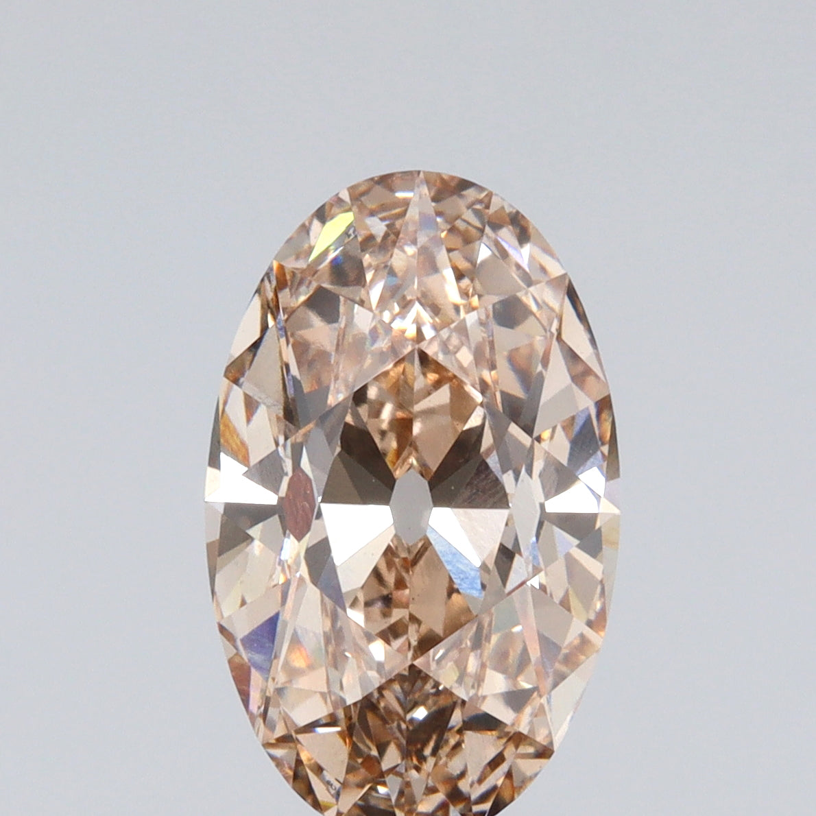 3.03ct | Light Brown/VS1 Champagne Oval Shape Old Mine Cut Lab Diamond (IGI)-LITHOS Diamond