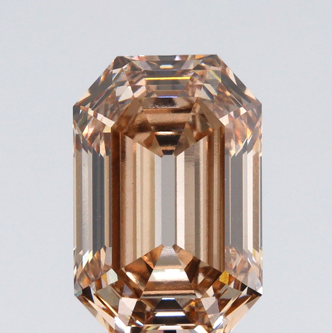 3.28ct | Light Brown/VS1 Champagne Octagon Shape Step Cut Lab Diamond (IGI)