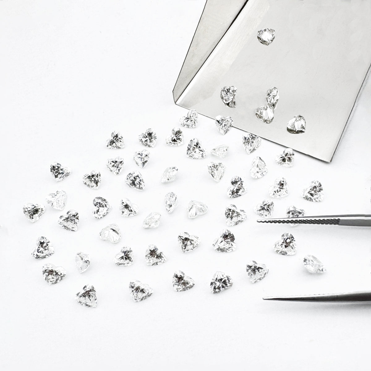 Heart Shape Brilliant Cut Calibrated Lab Diamond Melee