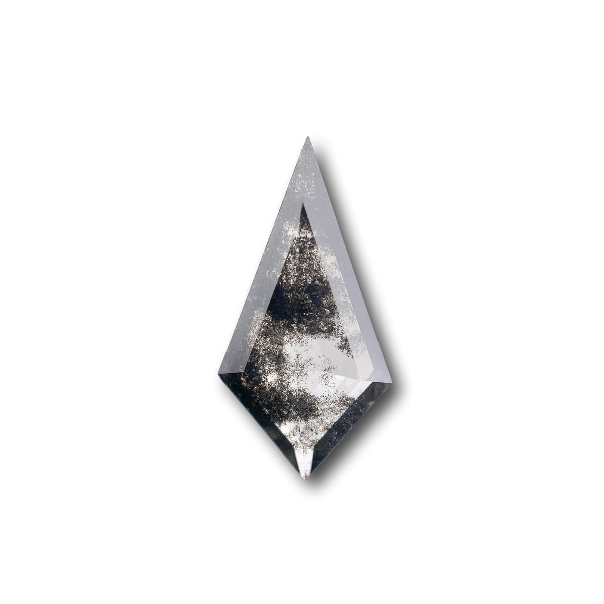 1.35ct | Salt &amp; Pepper Kite Shape Step Cut Lab Diamond