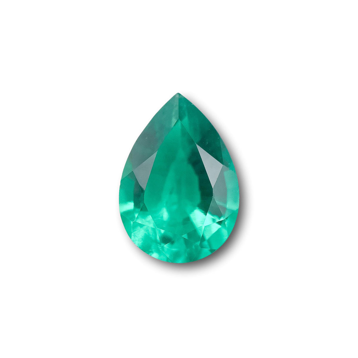 2.15ct | Brilliant Cut Pear Shape Lab Emerald