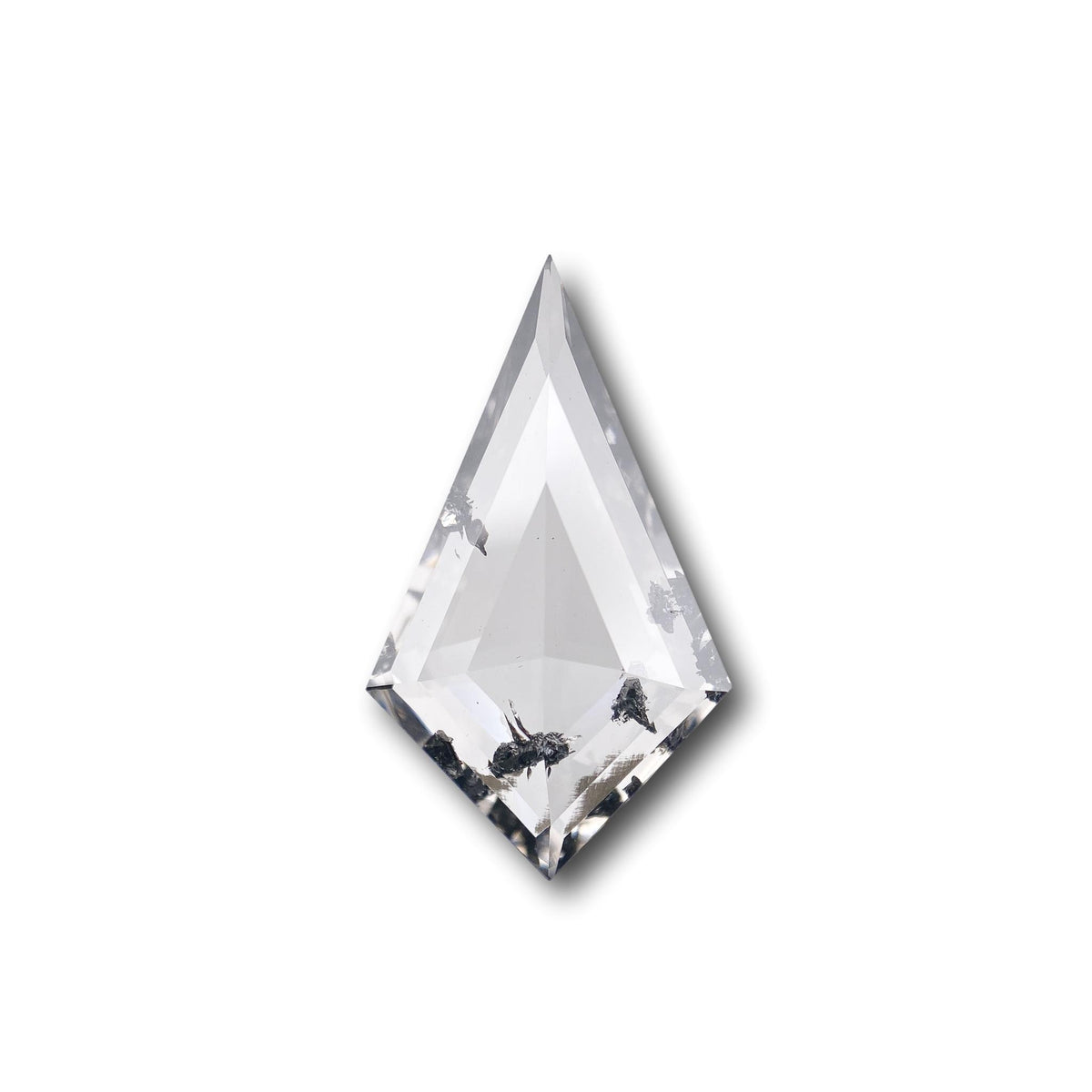 2.93ct | Salt &amp; Pepper Kite Shape Step Cut Lab Diamond