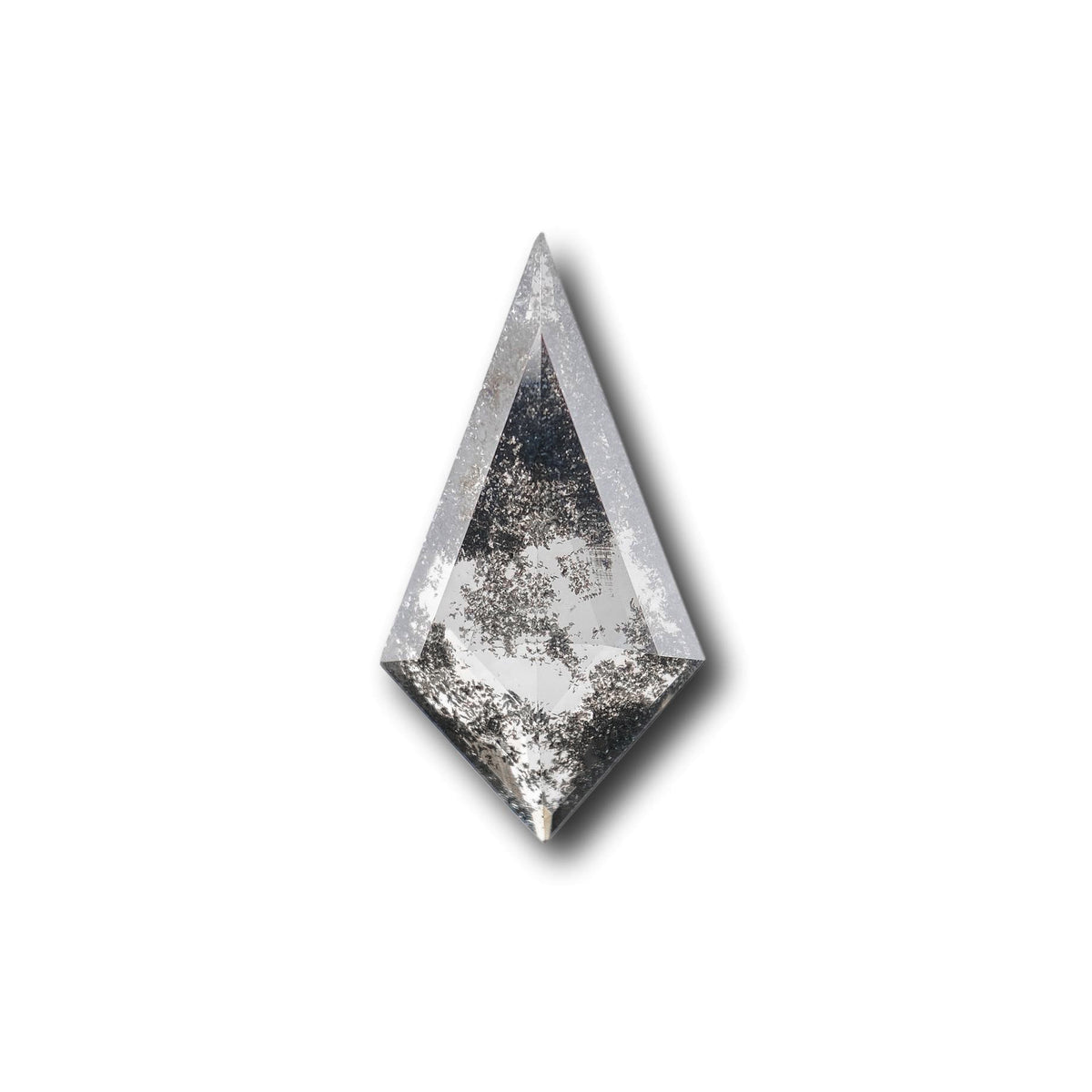 1.19ct | Salt &amp; Pepper Kite Shape Step Cut Lab Diamond