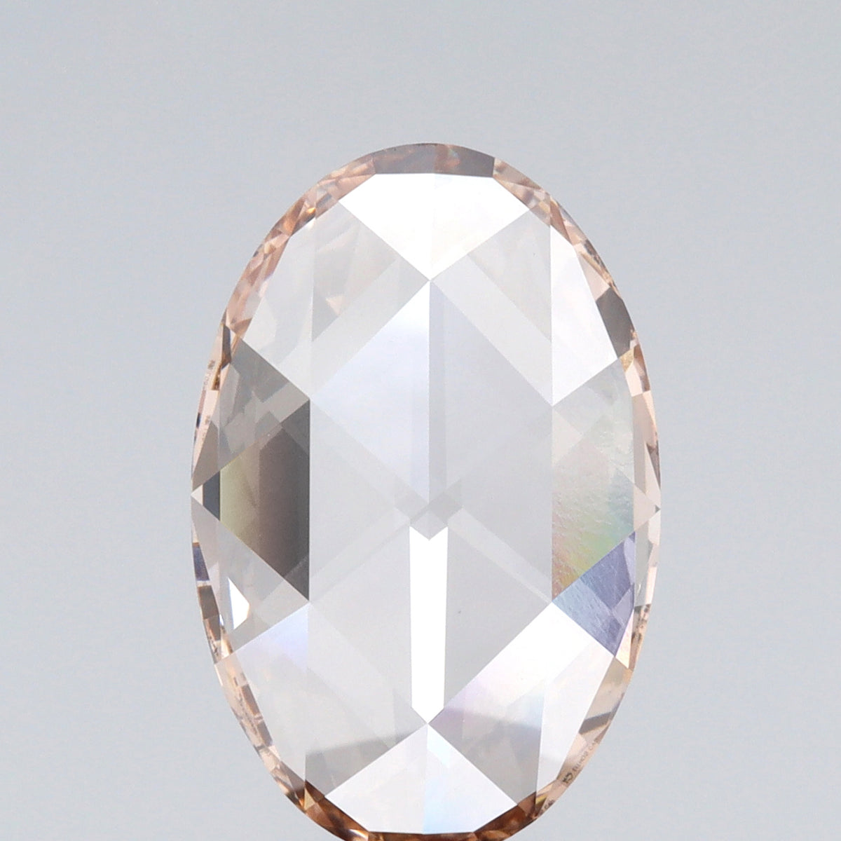 3.16ct | S-T/VVS2 Champagne Oval Shape Rose Cut Lab Diamond (IGI)-LITHOS Diamond