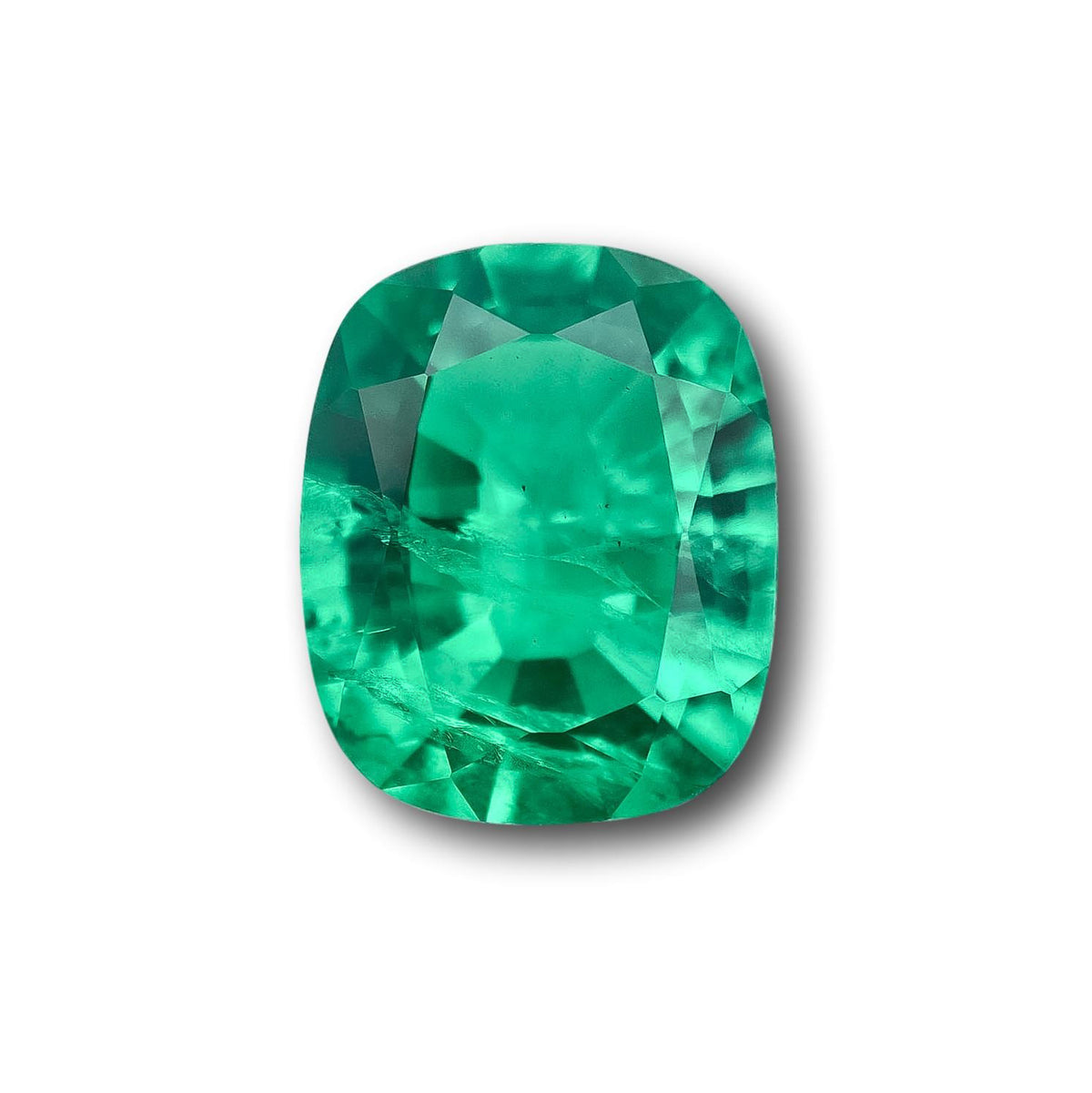 3.85ct | Brilliant Cut Cushion Shape Lab Emerald